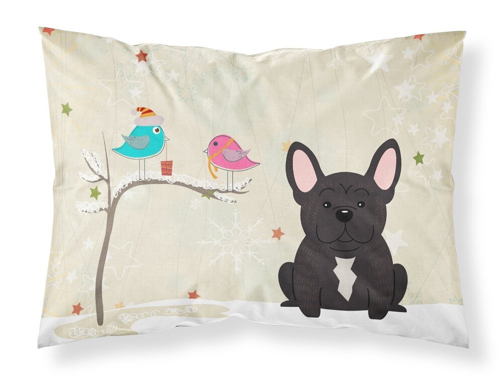 8422 BB2481PILLOWCASE Between Friends French Bulldog - Brindle Fabric
